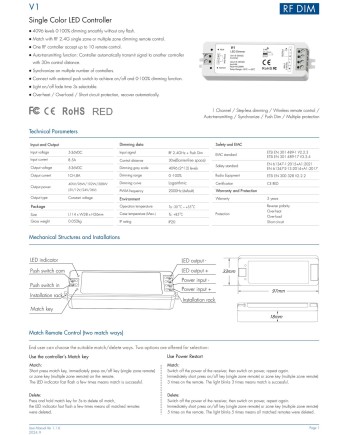 CONTROLADOR TENSION CONSTANTE V1   12-36V PULSADOR & RF